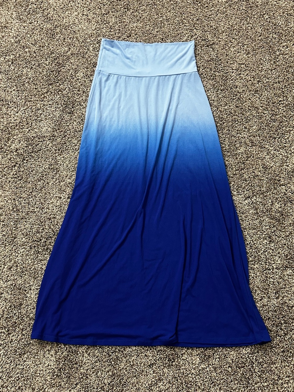 Ombre Blue Maxi Skirt (Large)